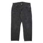 LEVI'S 501 Mens Jeans Black Regular Straight Denim Medium W37 L30 Classic Button