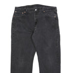 LEVI'S 501 Mens Jeans Black Regular Straight Denim Medium W37 L30 Classic Button