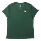 UNDER ARMOUR Womens Green V-Neck Short Sleeve T-Shirt M Performance Activewear