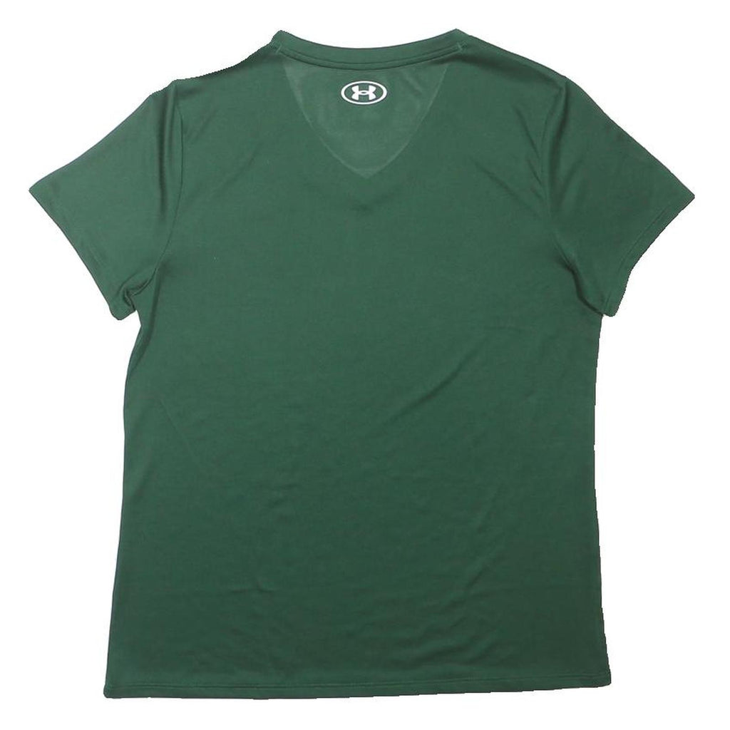 UNDER ARMOUR Womens Green V-Neck Short Sleeve T-Shirt M Performance Activewear