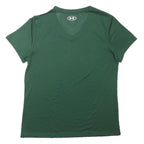 UNDER ARMOUR Womens Green V-Neck Short Sleeve T-Shirt M Performance Activewear