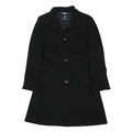 VERSACE Womens Black Wool Button Jacket S Classic Tailored Designer Luxury