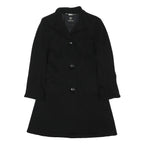 VERSACE Womens Black Wool Button Jacket S Classic Tailored Designer Luxury