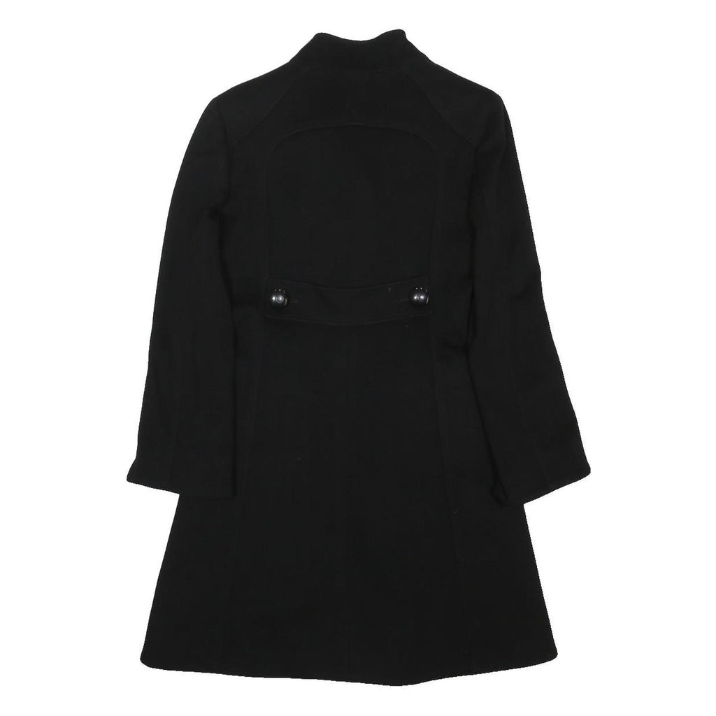 VERSACE Womens Black Wool Button Jacket S Classic Tailored Designer Luxury