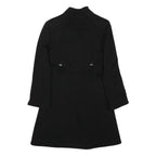 VERSACE Womens Black Wool Button Jacket S Classic Tailored Designer Luxury