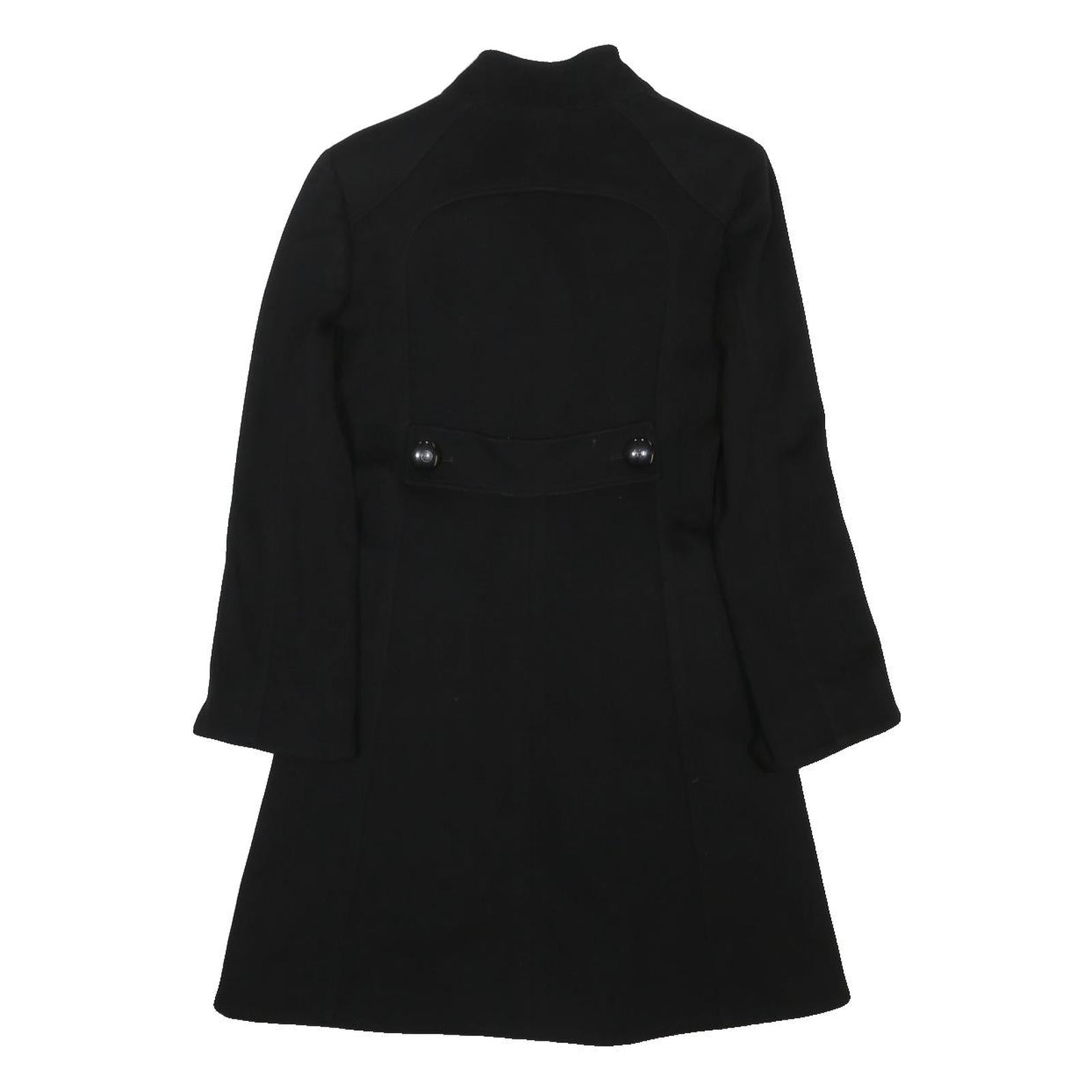 VERSACE Womens Black Wool Button Jacket S Classic Tailored Designer Luxury