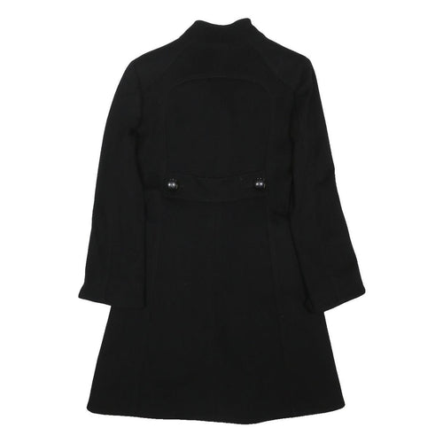 VERSACE Womens Black Wool Button Jacket S Classic Tailored Designer Luxury