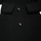 VERSACE Womens Black Wool Button Jacket S Classic Tailored Designer Luxury