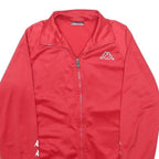 KAPPA Mens Red Athletic Jacket S Polyester Zip Track Logo Sportwear