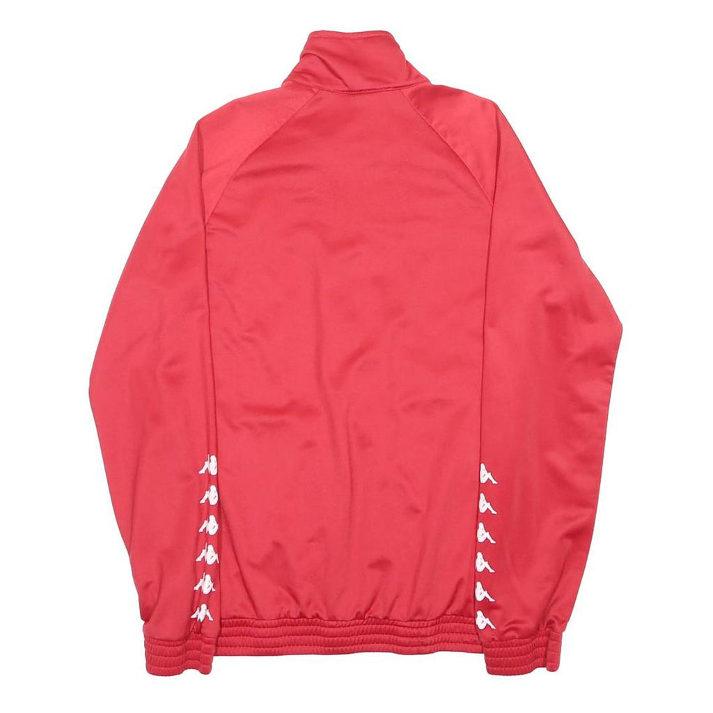 KAPPA Mens Red Athletic Jacket S Polyester Zip Track Logo Sportwear