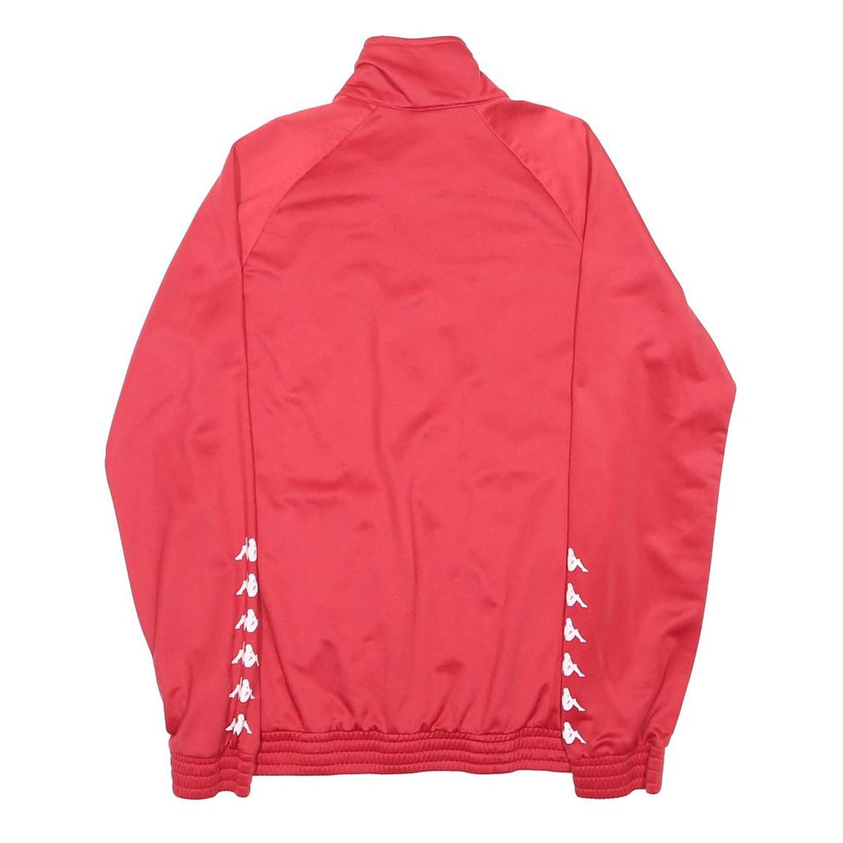 KAPPA Mens Red Athletic Jacket S Polyester Zip Track Logo Sportwear