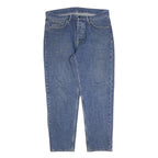 CARHARTT Mens Blue Regular Fit Straight Denim Jeans W34 L30 Workwear Zip Closure