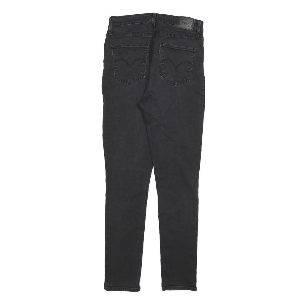 LEVI'S 721 Womens Jeans Black Slim Skinny Denim Light W29 L30 Zip Cotton Blend