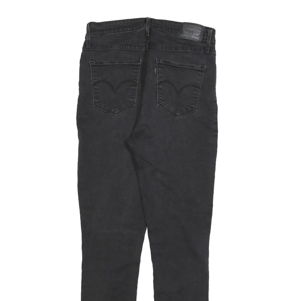 LEVI'S 721 Womens Jeans Black Slim Skinny Denim Light W29 L30 Zip Cotton Blend