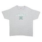 HANES Mens Grey University Of Hawaii Graphic T-Shirt XL Short Sleeve Crew Neck