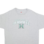 HANES Mens Grey University Of Hawaii Graphic T-Shirt XL Short Sleeve Crew Neck