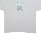 HANES Mens Grey University Of Hawaii Graphic T-Shirt XL Short Sleeve Crew Neck