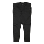 LEVI'S Womens Slim Black Cotton Blend Zip Trousers W36 L27