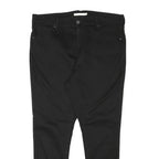 LEVI'S Womens Slim Black Cotton Blend Zip Trousers W36 L27