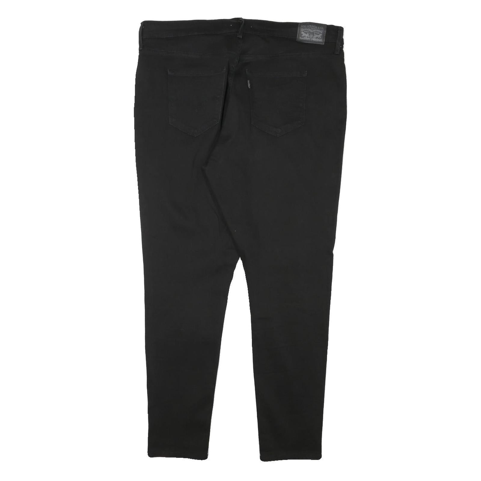LEVI'S Womens Slim Black Cotton Blend Zip Trousers W36 L27