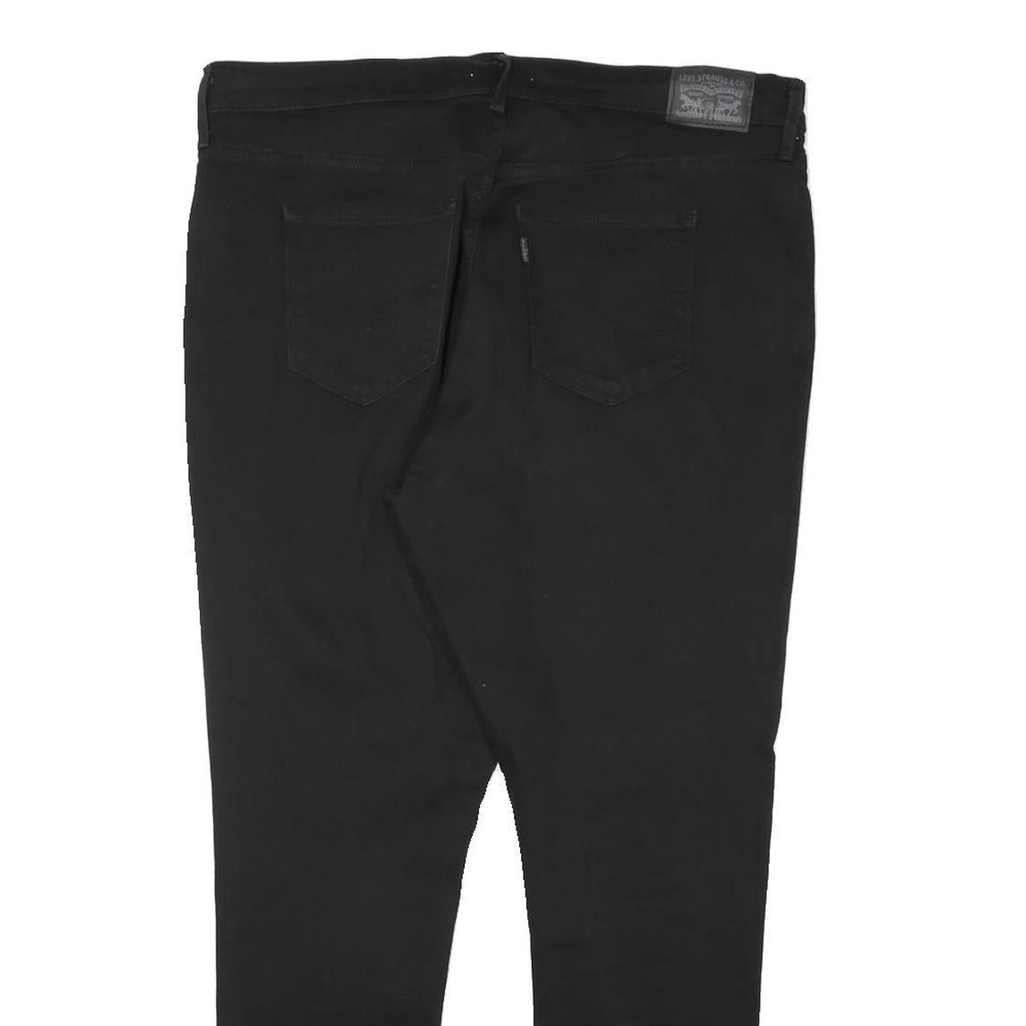 LEVI'S Womens Slim Black Cotton Blend Zip Trousers W36 L27