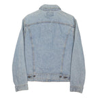 LEVI'S Mens Blue Denim Jacket L Cotton Blend Button Closure Classic Fit Casual