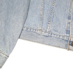 LEVI'S Mens Blue Denim Jacket L Cotton Blend Button Closure Classic Fit Casual