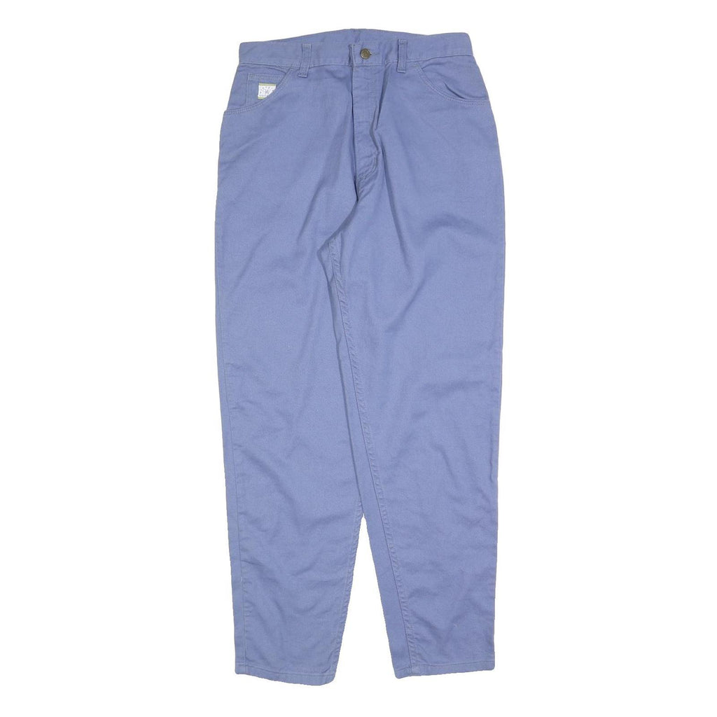 WRANGLER Womens Cotton Blend Blue Regular Fit Straight Leg Trousers W30 L30