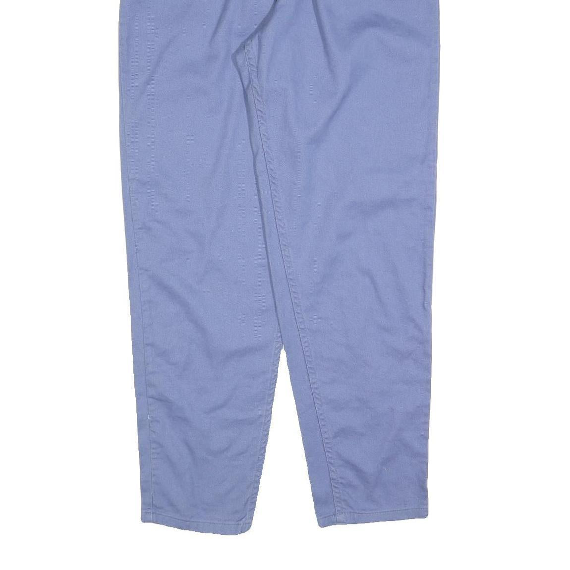 WRANGLER Womens Cotton Blend Blue Regular Fit Straight Leg Trousers W30 L30