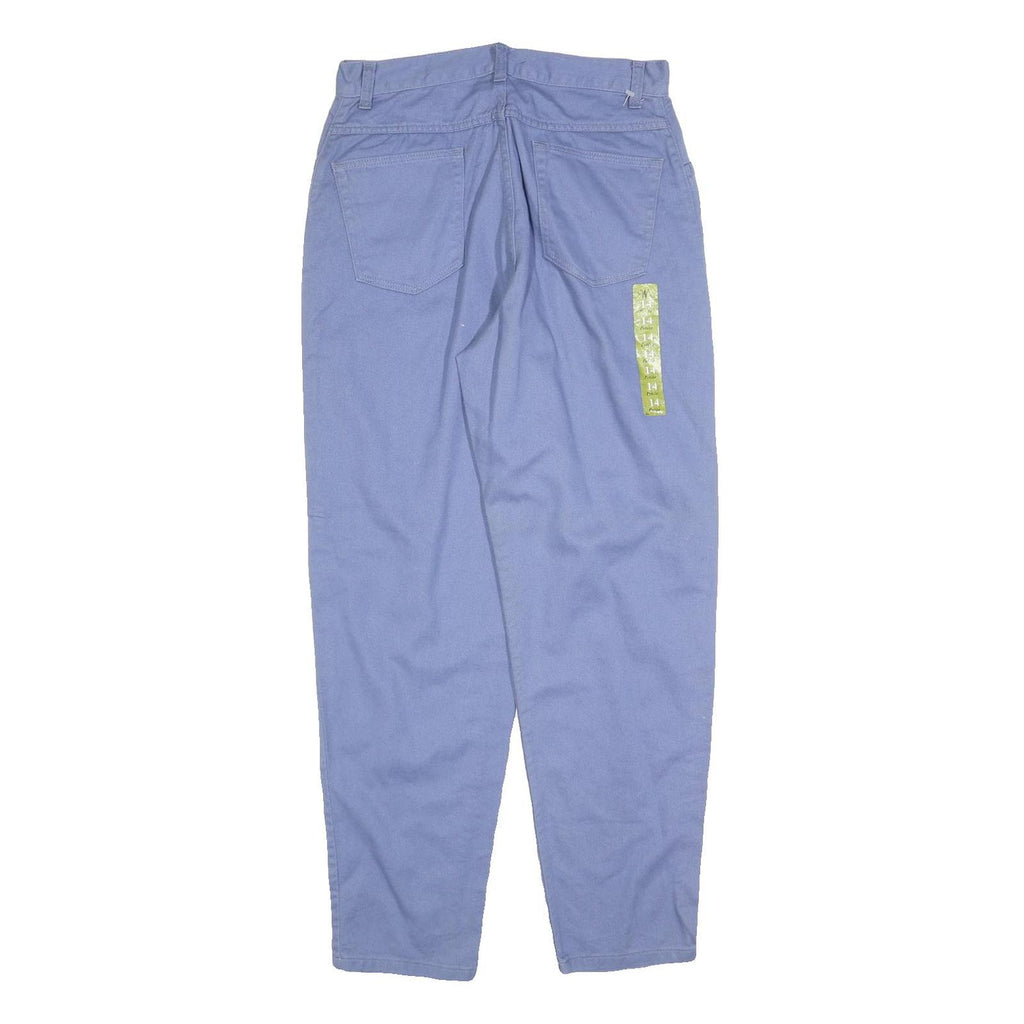 WRANGLER Womens Cotton Blend Blue Regular Fit Straight Leg Trousers W30 L30