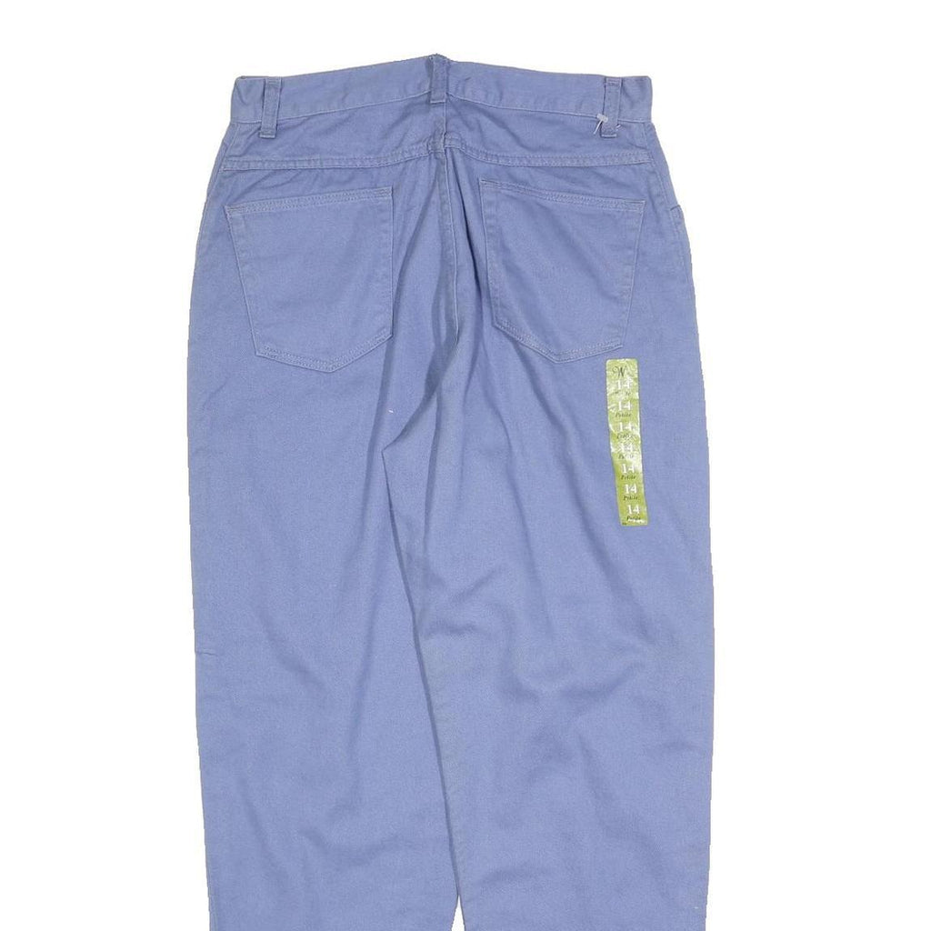 WRANGLER Womens Cotton Blend Blue Regular Fit Straight Leg Trousers W30 L30