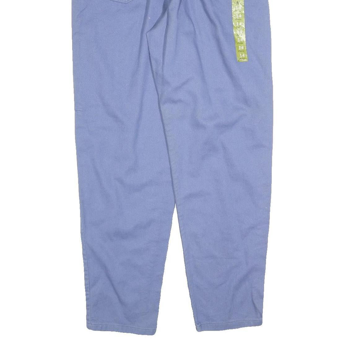 WRANGLER Womens Cotton Blend Blue Regular Fit Straight Leg Trousers W30 L30