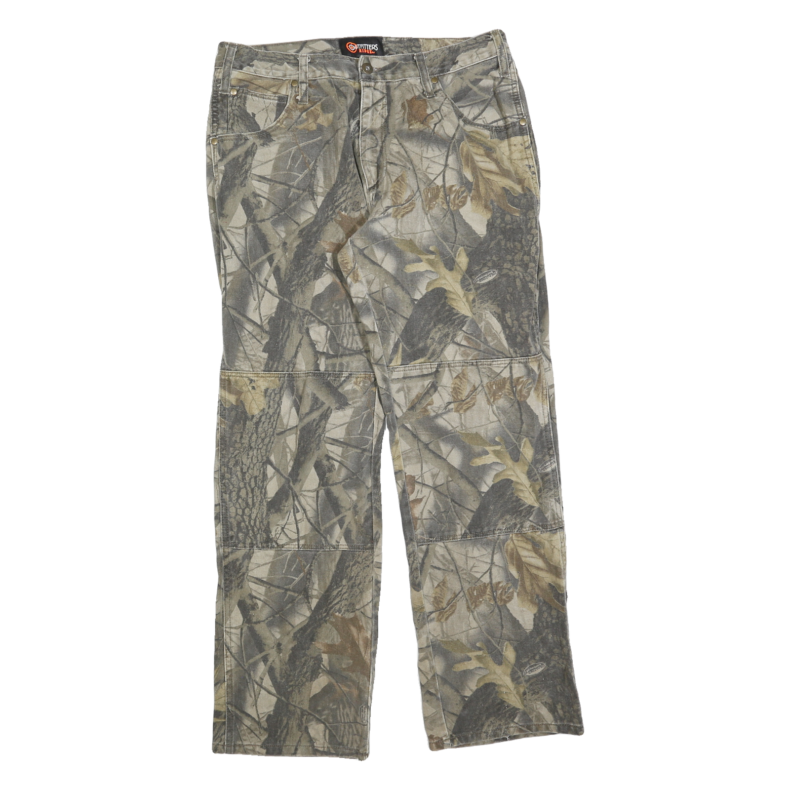OUTFITTERS RIDGE Mens Cotton Blend Camouflage Regular Fit Straight Leg Trousers