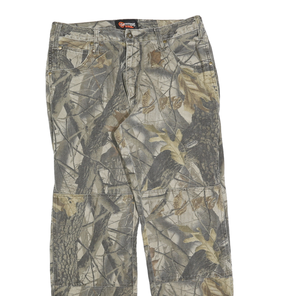OUTFITTERS RIDGE Mens Cotton Blend Camouflage Regular Fit Straight Leg Trousers