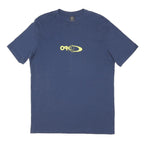 OAKLEY Mens Blue Graphic T-Shirt XL Short Sleeve Crew Neck Brand Logo