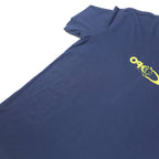 OAKLEY Mens Blue Graphic T-Shirt XL Short Sleeve Crew Neck Brand Logo