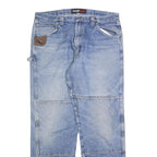 WRANGLER Mens Regular Fit Blue Denim Jeans W38 L33 Durable Workwear Style