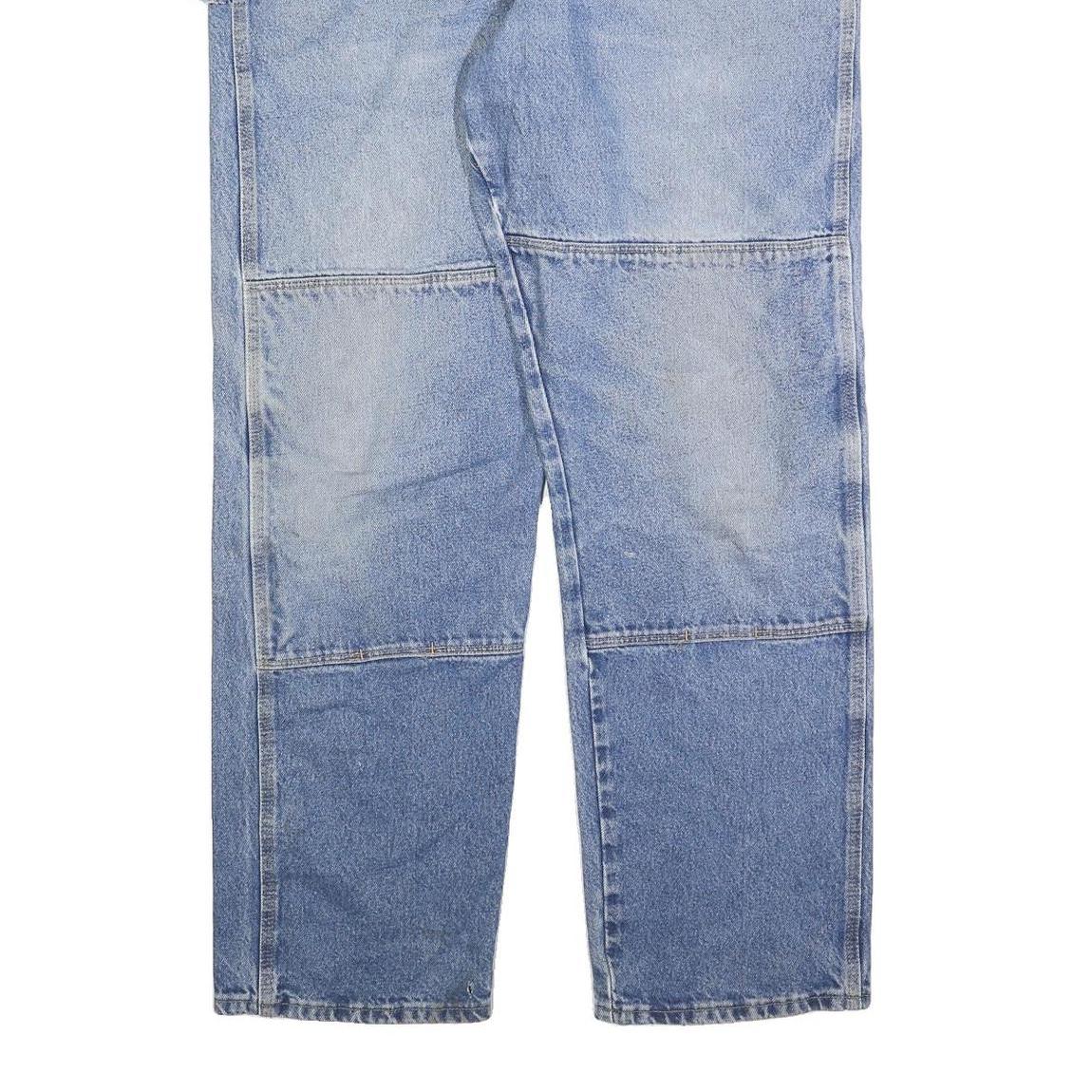 WRANGLER Mens Regular Fit Blue Denim Jeans W38 L33 Durable Workwear Style