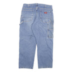 DICKIES Mens Regular Fit Blue Denim Straight Jeans W36 L29 Workwear Cotton Blend