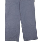 DICKIES Womens Cotton Blend Blue Regular Fit Wide-Leg Trousers W34 L27 Workwear