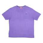 SLAZENGER Mens Purple T-Shirt 4XL Short Sleeve Crew Neck Cotton Casual