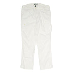 LAUREN RALPH LAUREN Womens White Regular Fit Straight Leg Trousers W34 L34