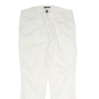 LAUREN RALPH LAUREN Womens White Regular Fit Straight Leg Trousers W34 L34
