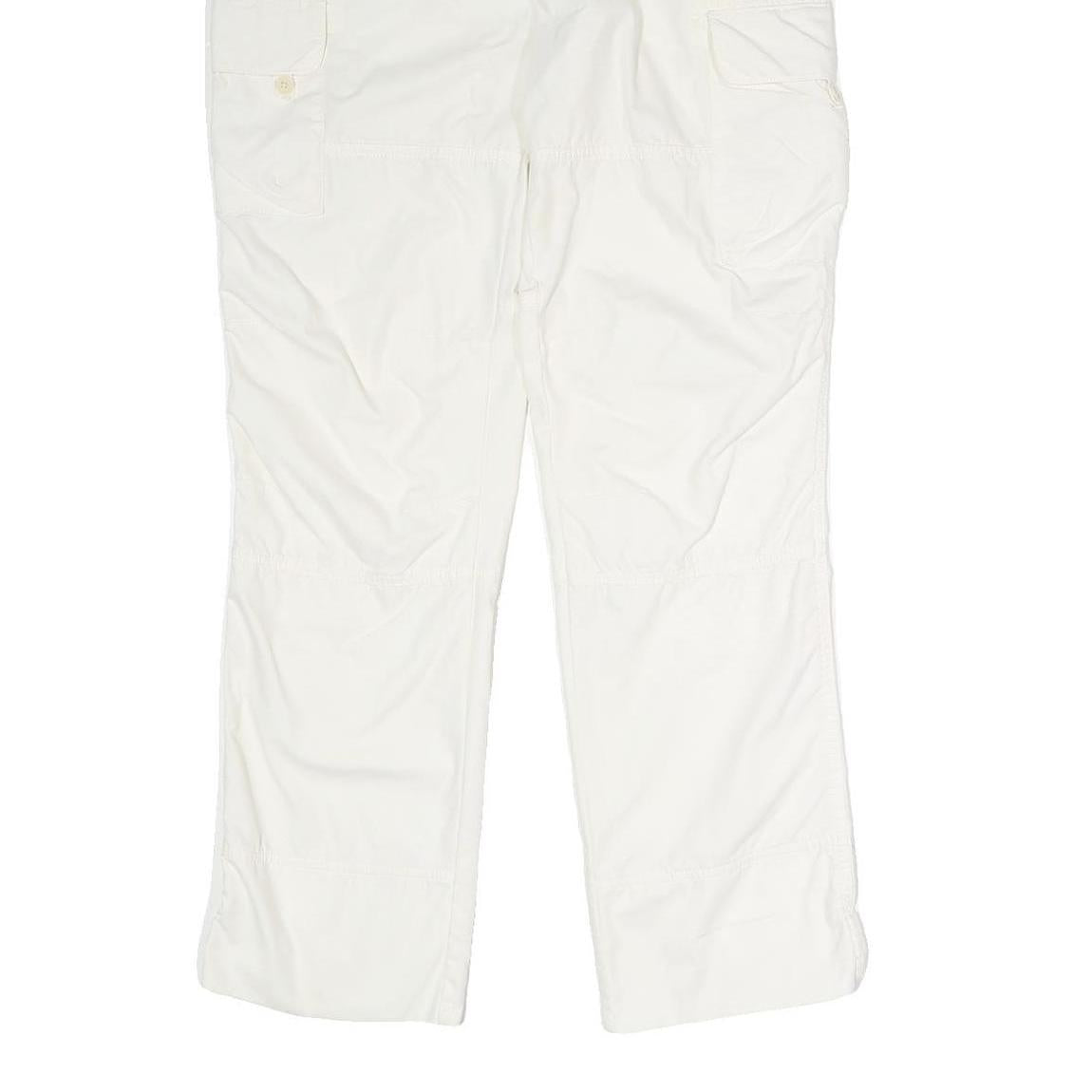 LAUREN RALPH LAUREN Womens White Regular Fit Straight Leg Trousers W34 L34