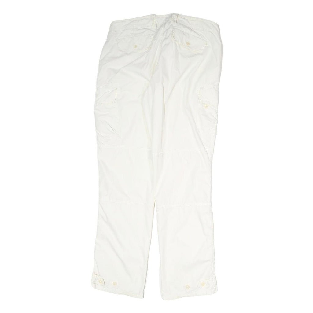 LAUREN RALPH LAUREN Womens White Regular Fit Straight Leg Trousers W34 L34
