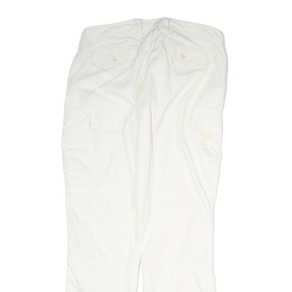 LAUREN RALPH LAUREN Womens White Regular Fit Straight Leg Trousers W34 L34