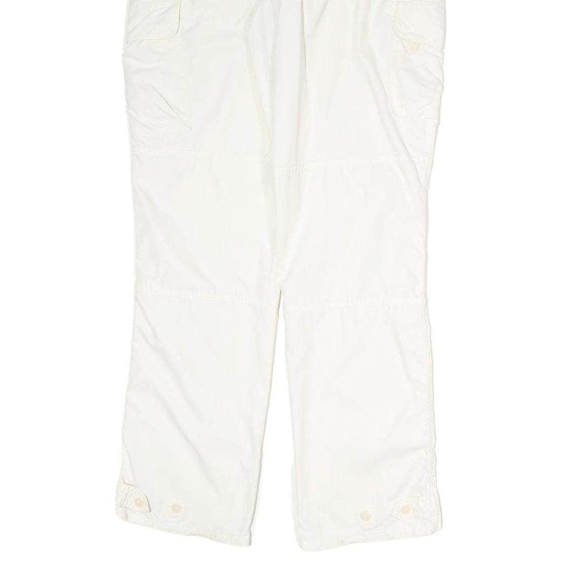 LAUREN RALPH LAUREN Womens White Regular Fit Straight Leg Trousers W34 L34