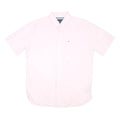 TOMMY HILFIGER Mens Pink Cotton Blend Shirt M Button Down Short Sleeve Classic