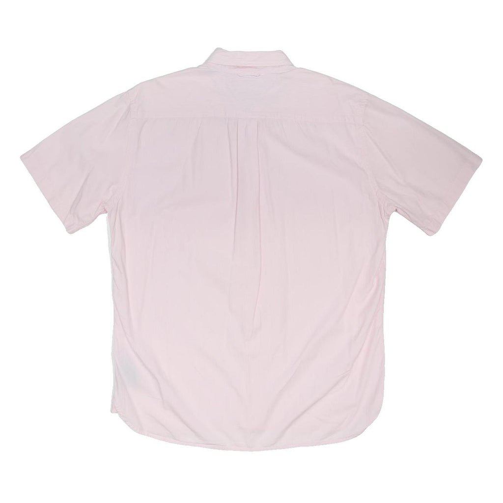 TOMMY HILFIGER Mens Pink Cotton Blend Shirt M Button Down Short Sleeve Classic