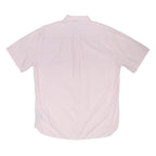 TOMMY HILFIGER Mens Pink Cotton Blend Shirt M Button Down Short Sleeve Classic